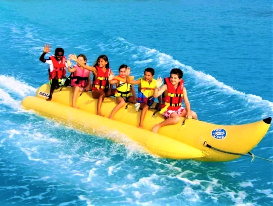 Banana Boat Ride at Coral Island