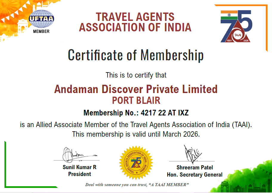 Receives Renewal Certificate from Travel Agents Association of India (TAAI)